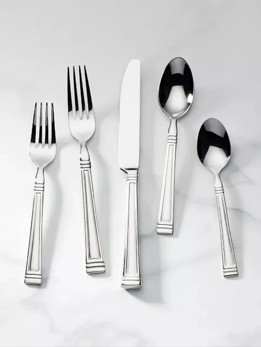Lenox Esquire 65-Piece Stainless Steel Flatware Set  Service for 12